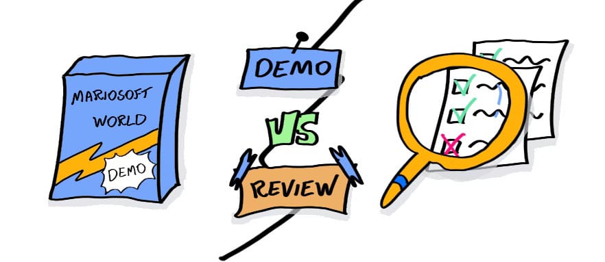 Language matters: a demo is not a review